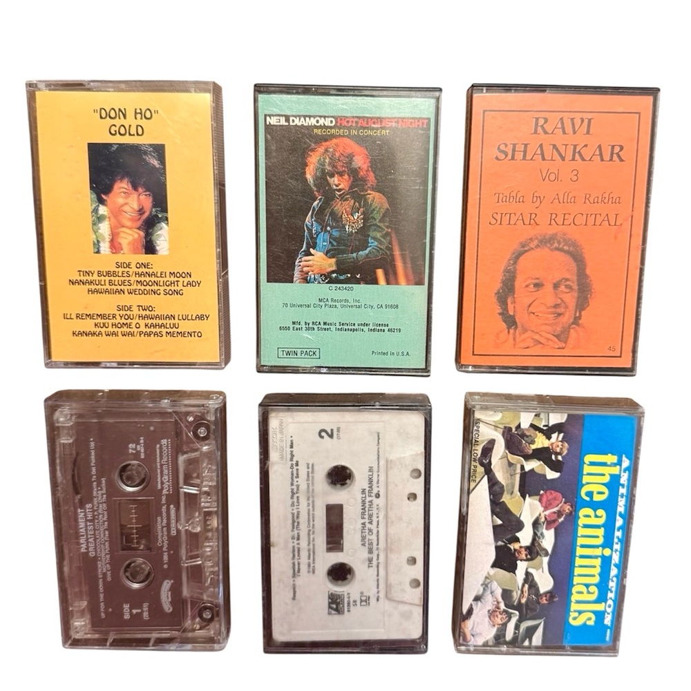 Lot of 6 vintage cassette tapes